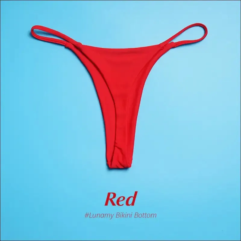 Sexy bikini sets g-string girls swimwear t-back bikini thong swim briefs women beachwear