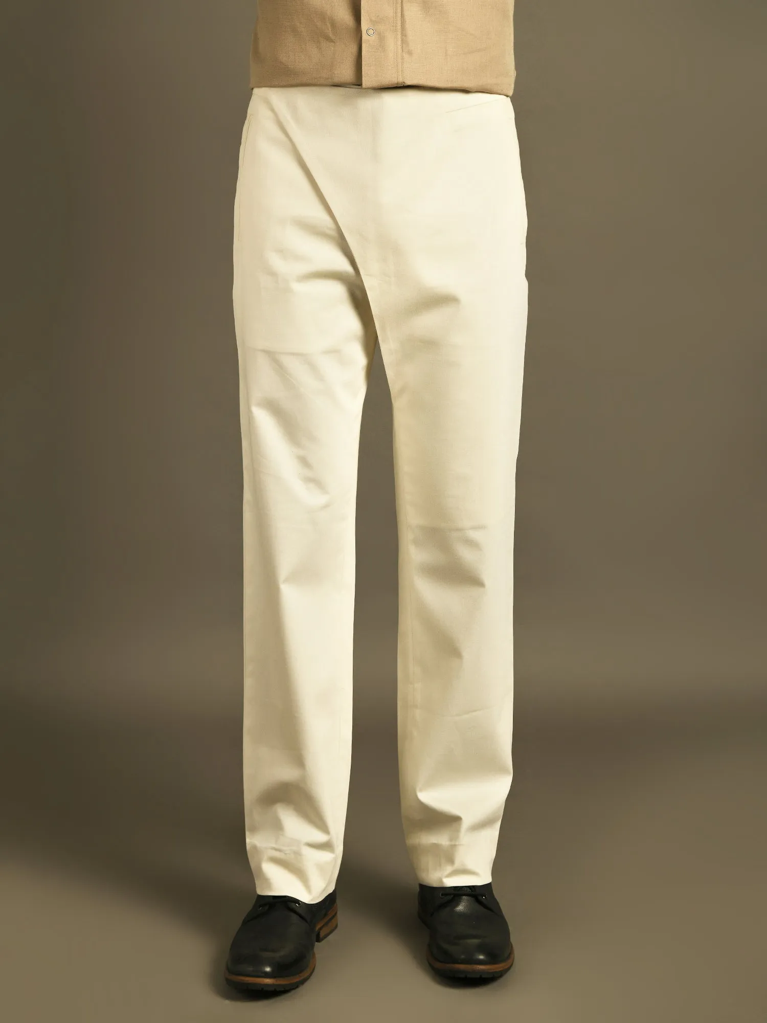 Short Flap Closure Straight Cut Pants