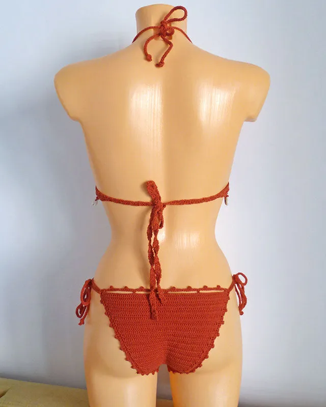 Size Small 34B Mocambo Brazilian Bikini in Terracotta