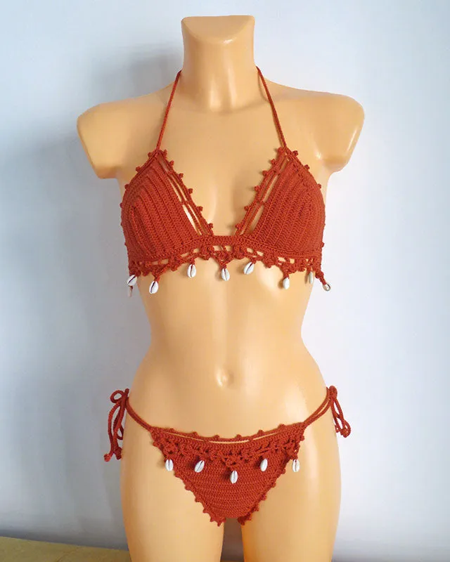 Size Small 34B Mocambo Brazilian Bikini in Terracotta