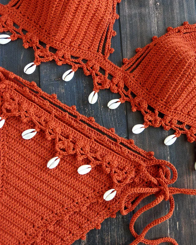 Size Small 34B Mocambo Brazilian Bikini in Terracotta