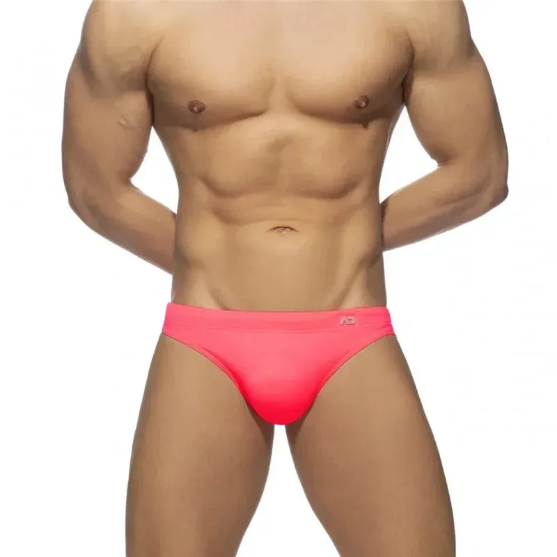 Solid Push up Men Neon Swim Bikni Brief Trunks Sexy Swimwear Beach Surf Shorts Swimsuit Bathing Suit