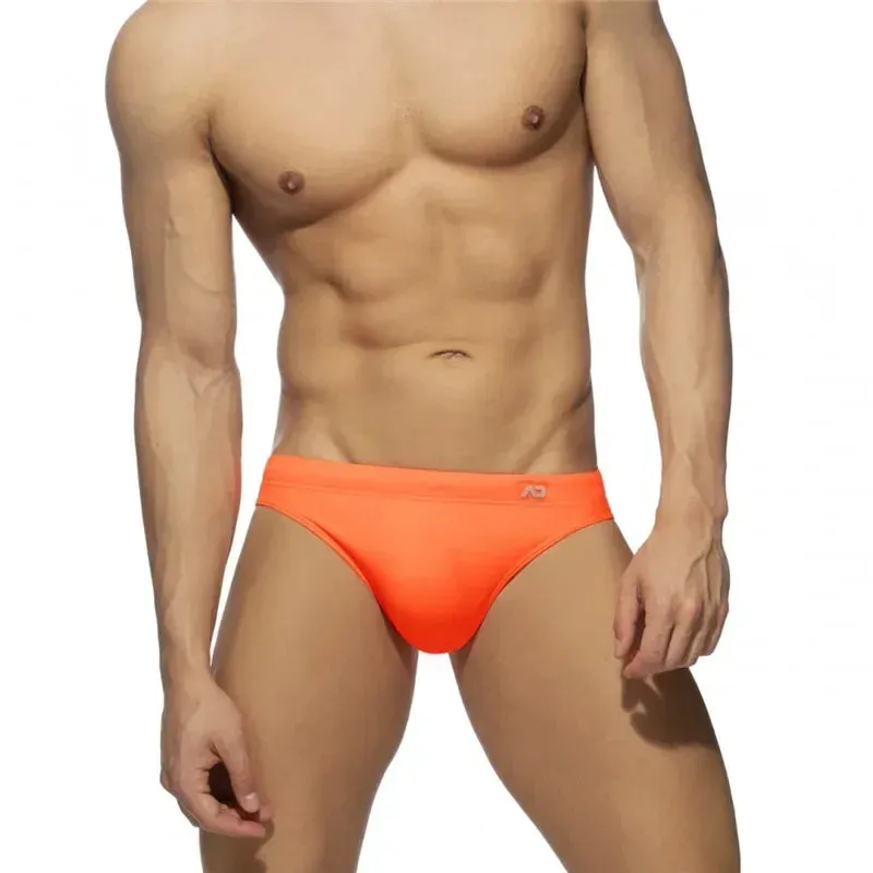 Solid Push up Men Neon Swim Bikni Brief Trunks Sexy Swimwear Beach Surf Shorts Swimsuit Bathing Suit