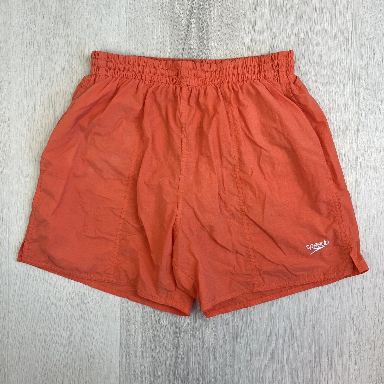 Speedo Mens Orange Boardies Swimmers Swim Shorts Size Medium