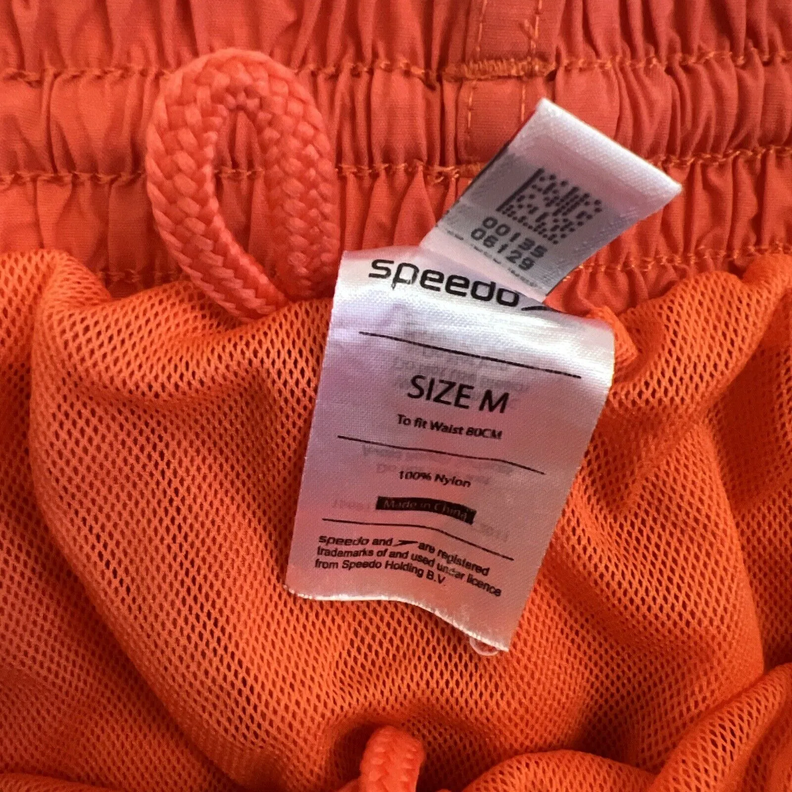 Speedo Mens Orange Boardies Swimmers Swim Shorts Size Medium