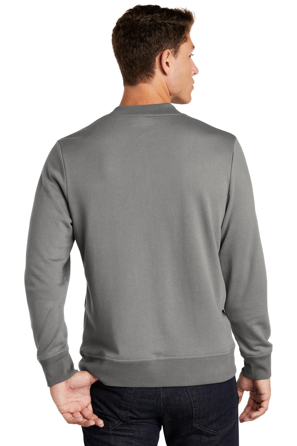 Sport-Tek  Lightweight French Terry Bomber. ST274 Grey Concrete