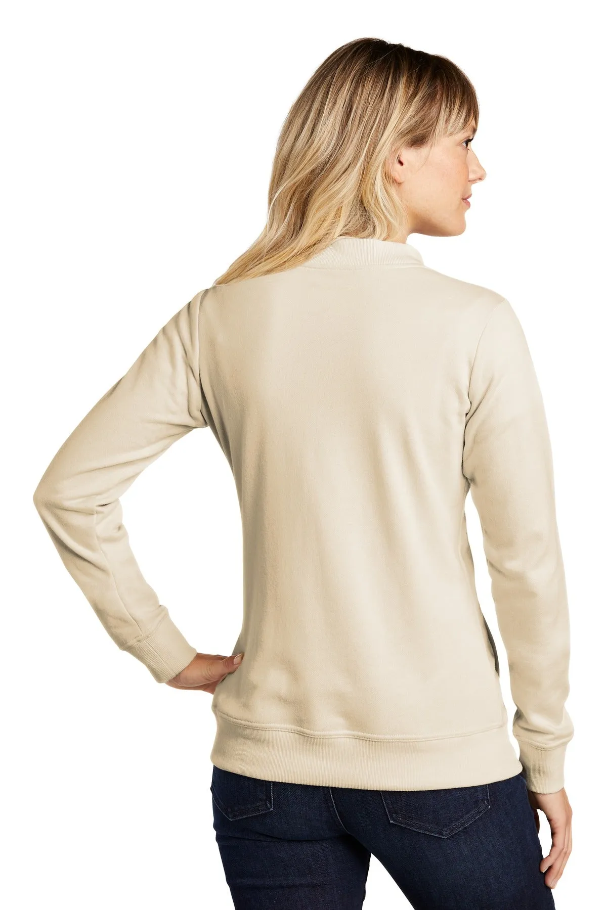 Sport-Tek  Women's Lightweight French Terry Bomber LST274 Ecru
