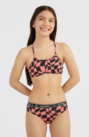 Sportclub Active Bralette Bikini Set | Pink Checkboard