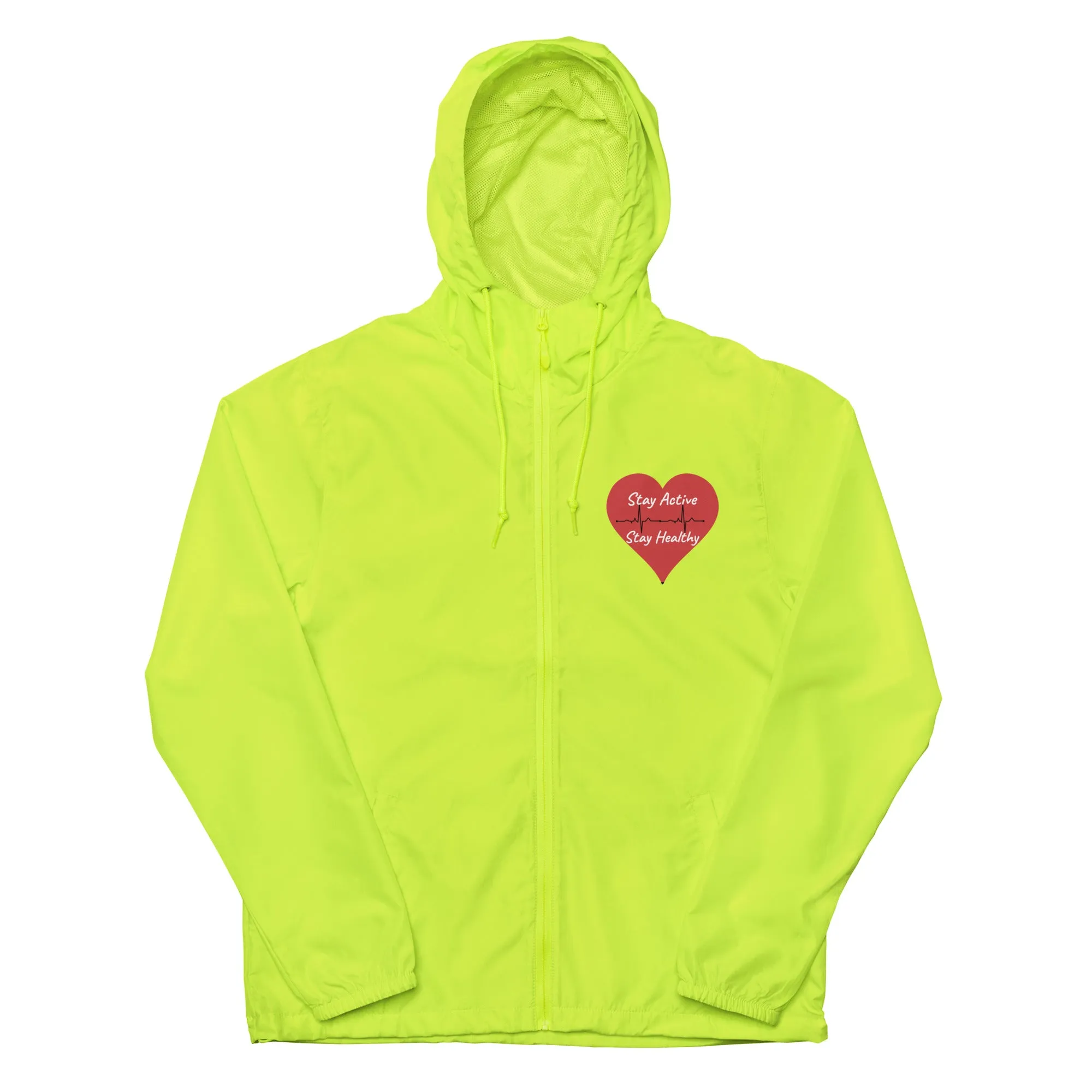 Stay Active Stay Healthy Unisex lightweight zip up windbreaker