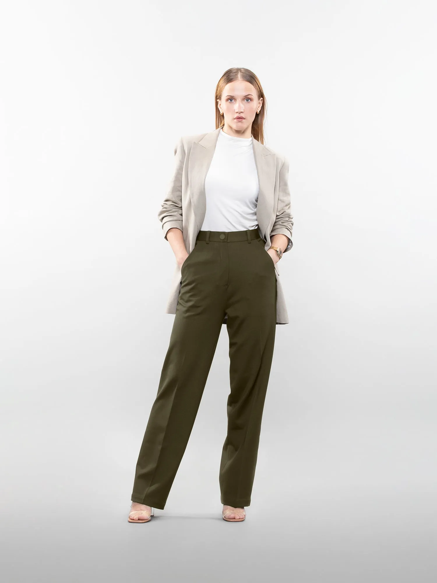 Straight-leg trouser