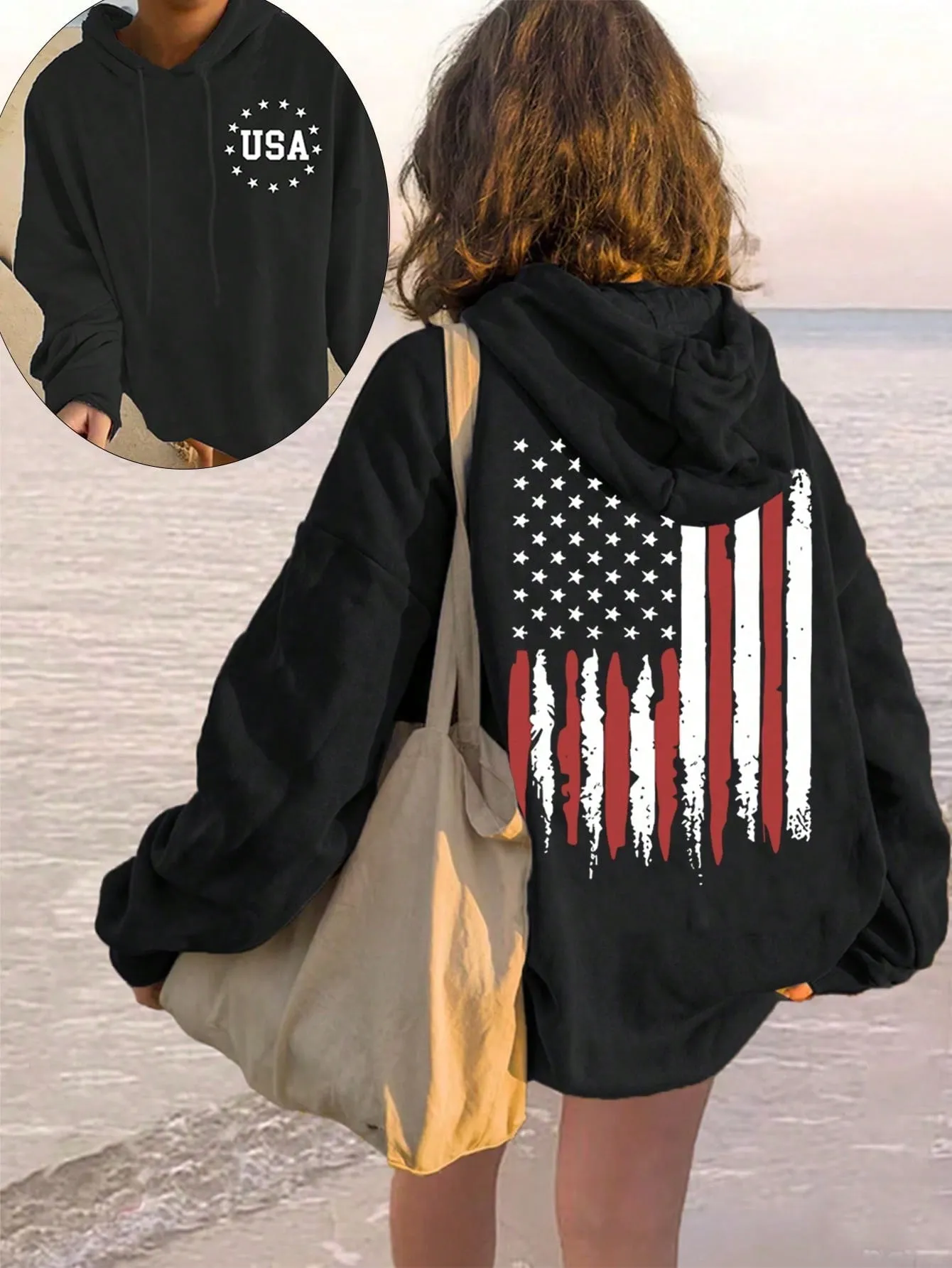 Sudadera holgada con capucha y estampado de Cherry Vibes