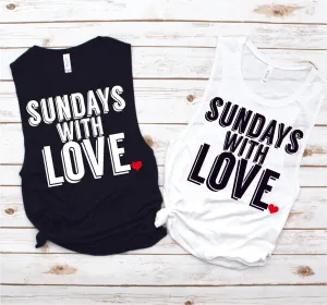 Sundays with Love Spin Muscle Tank - Fitness Tees by Hustle and Soul Clothing