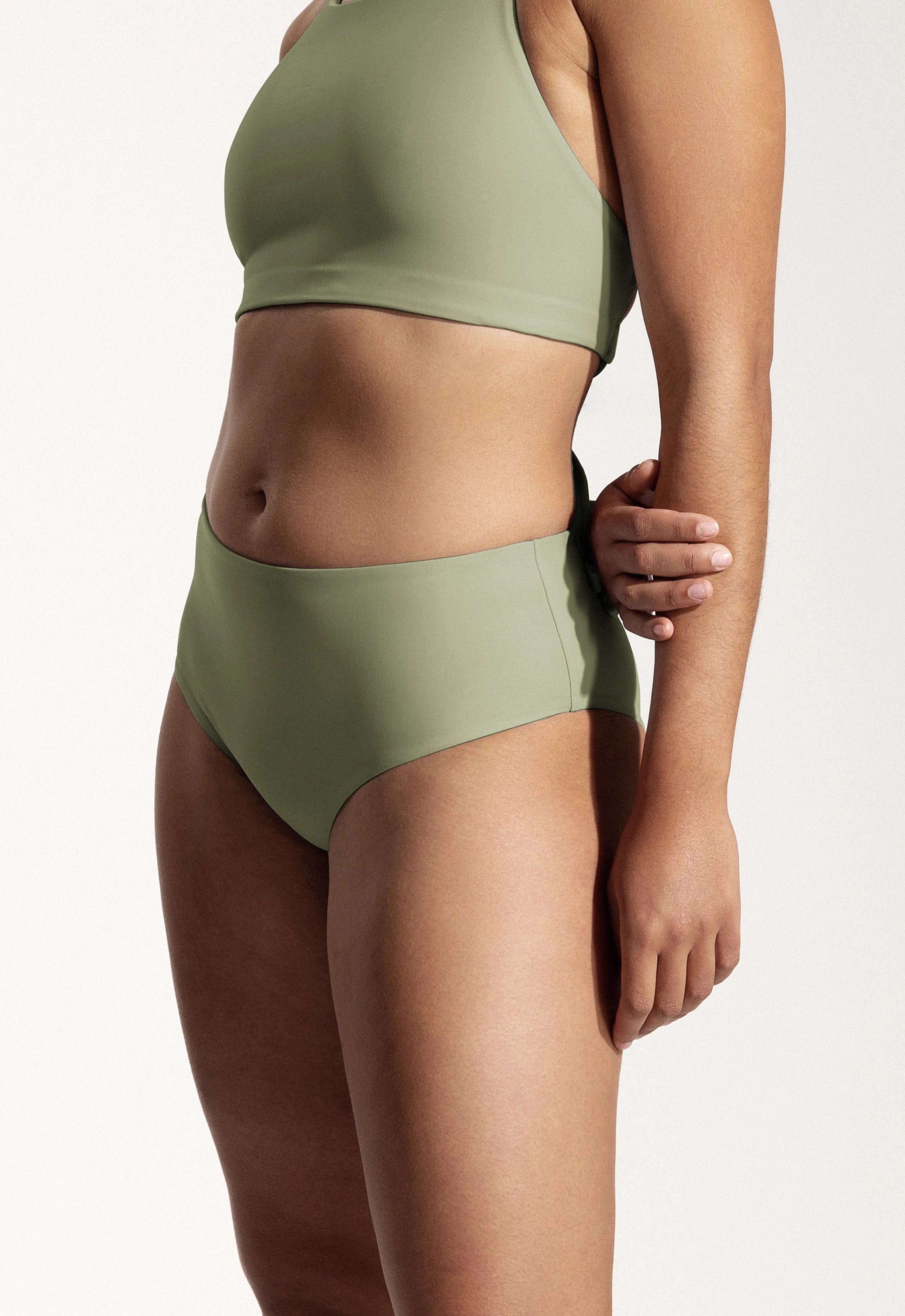 Surf Bikini Bottom "Fugu" in sage green