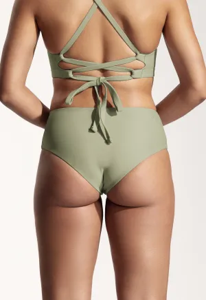 Surf Bikini Bottom "Fugu" in sage green