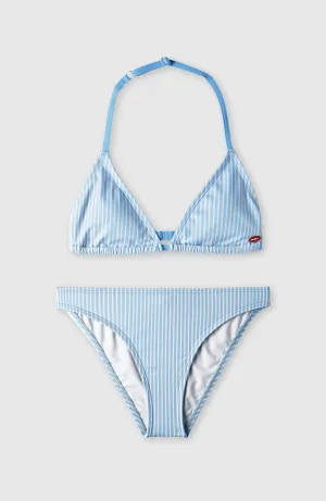 Surf State Triangel Bikini Set | Blue Simple Stripe