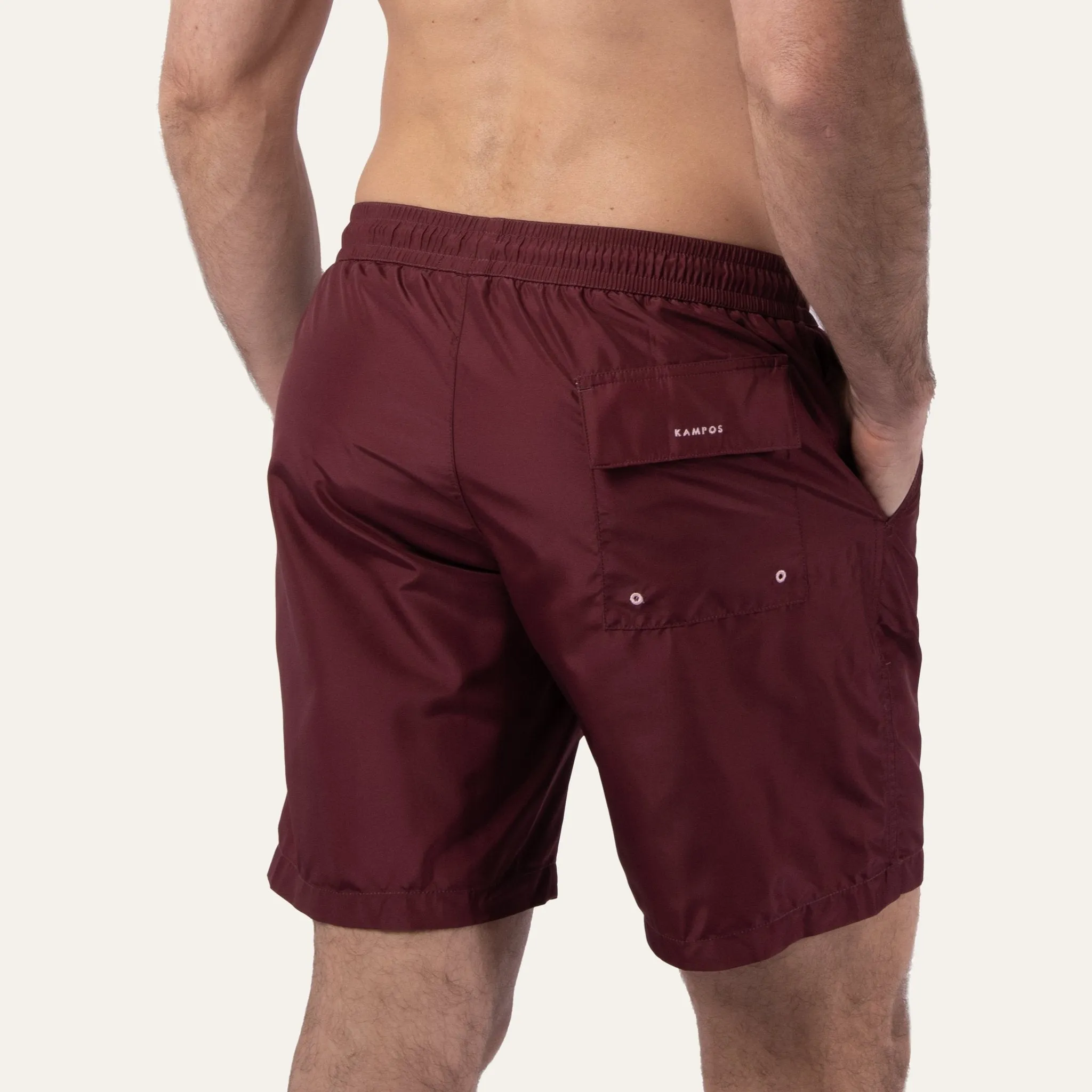 Swim Shorts Long Burgundy