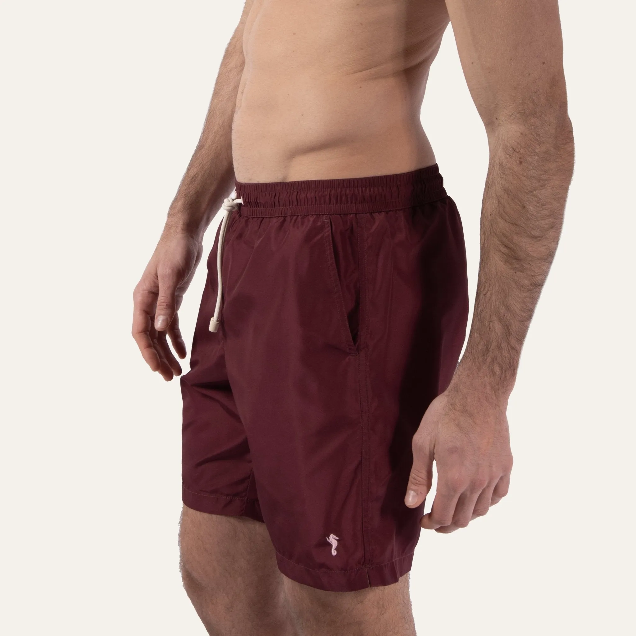 Swim Shorts Long Burgundy