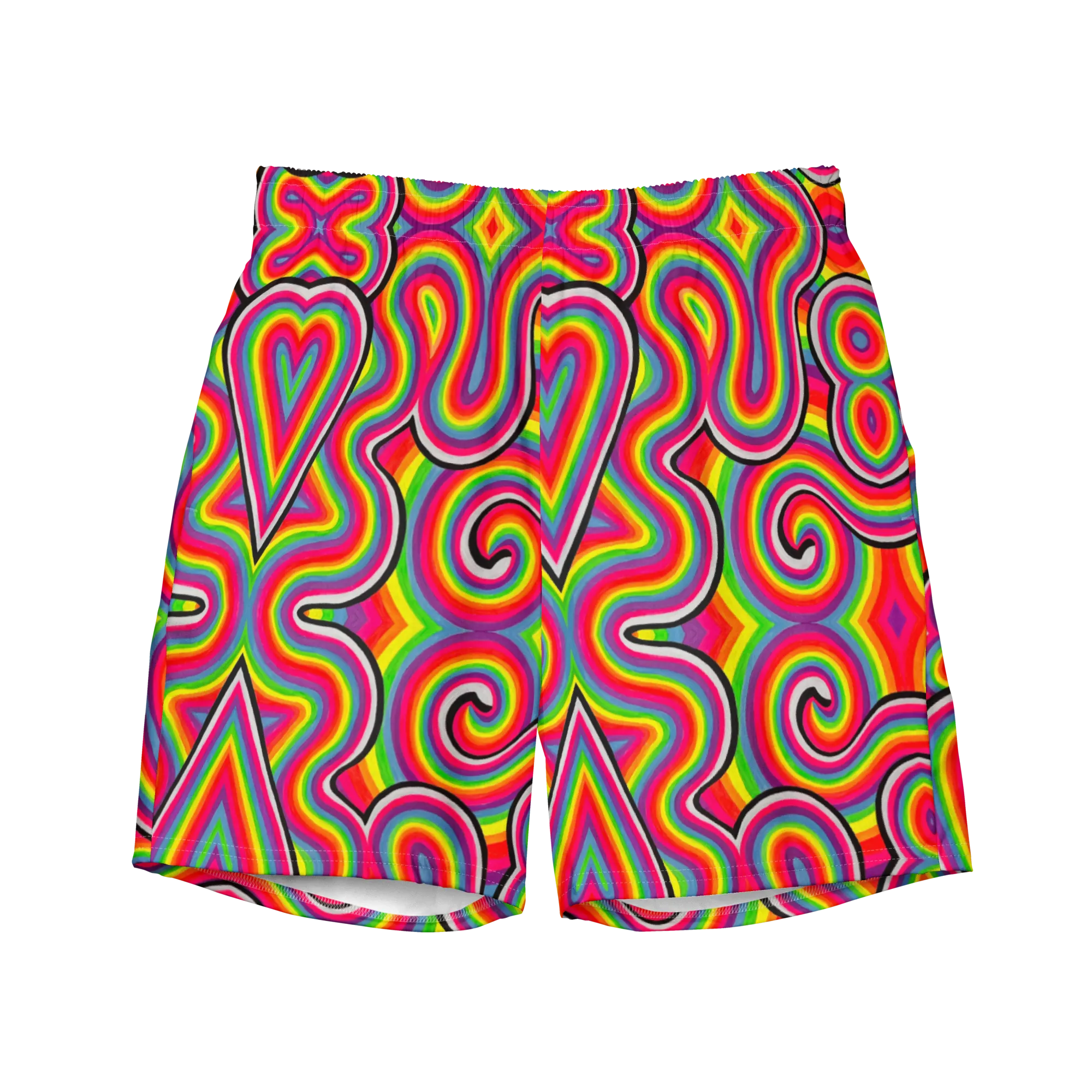 Swim Trunks ( Secret Internal Pocket)- "Dopamine" Design