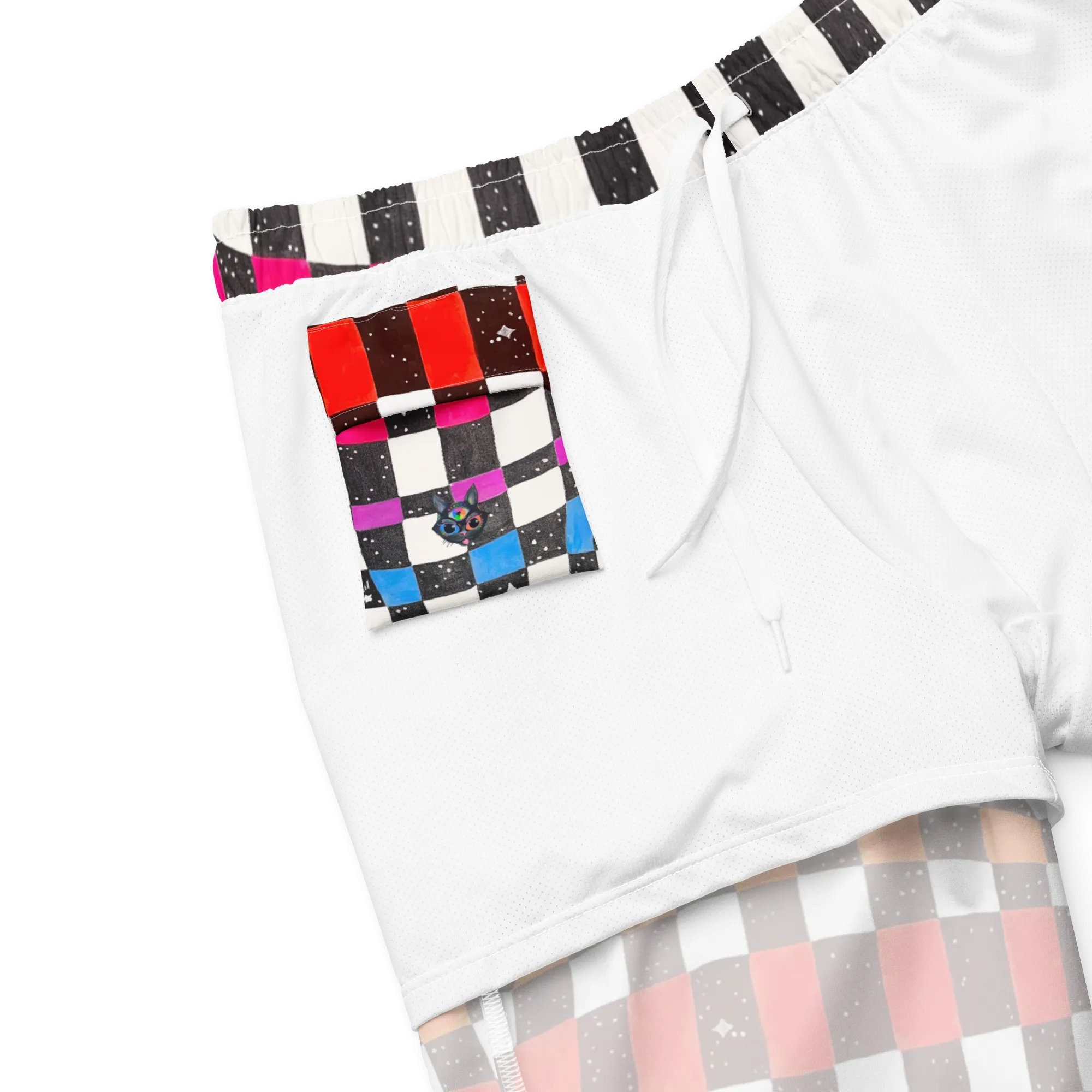Swim Trunks ( Secret Internal Pocket)- "Space Track" Design