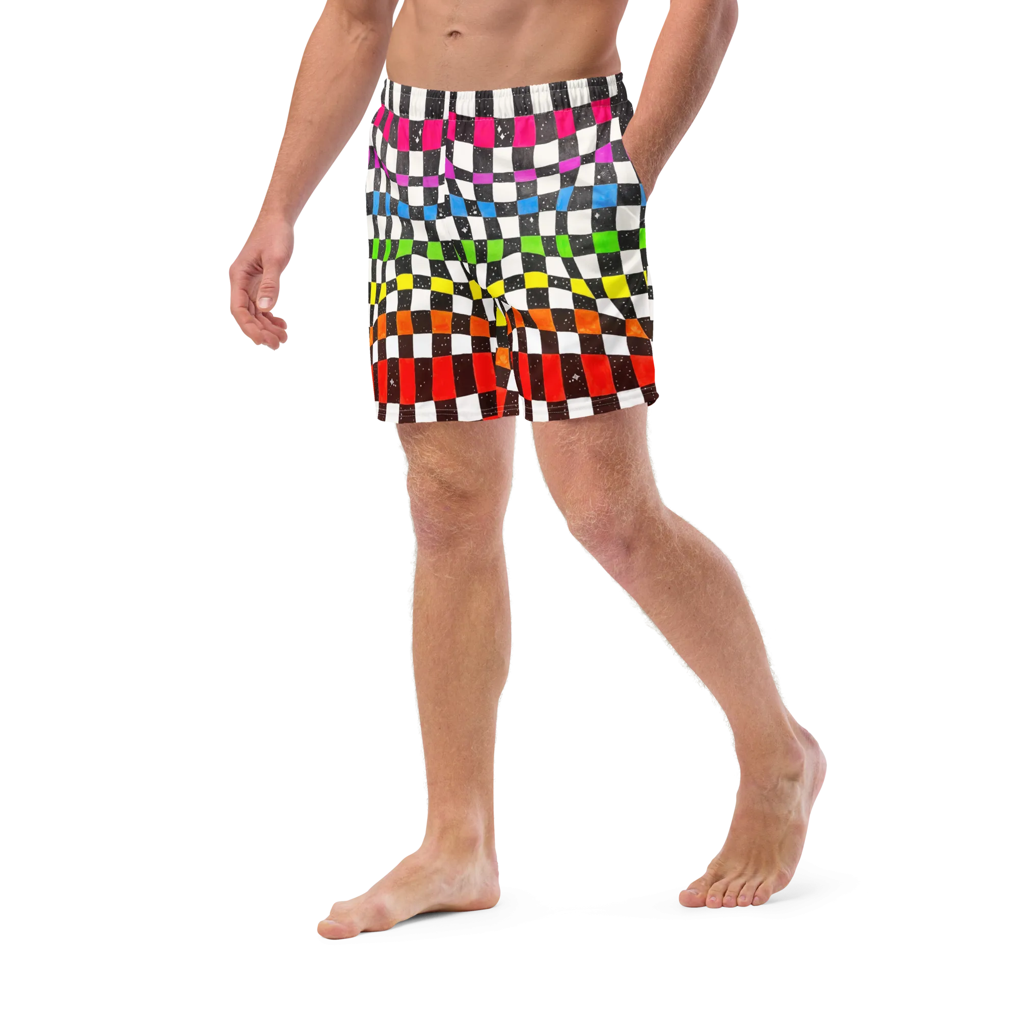 Swim Trunks ( Secret Internal Pocket)- "Space Track" Design