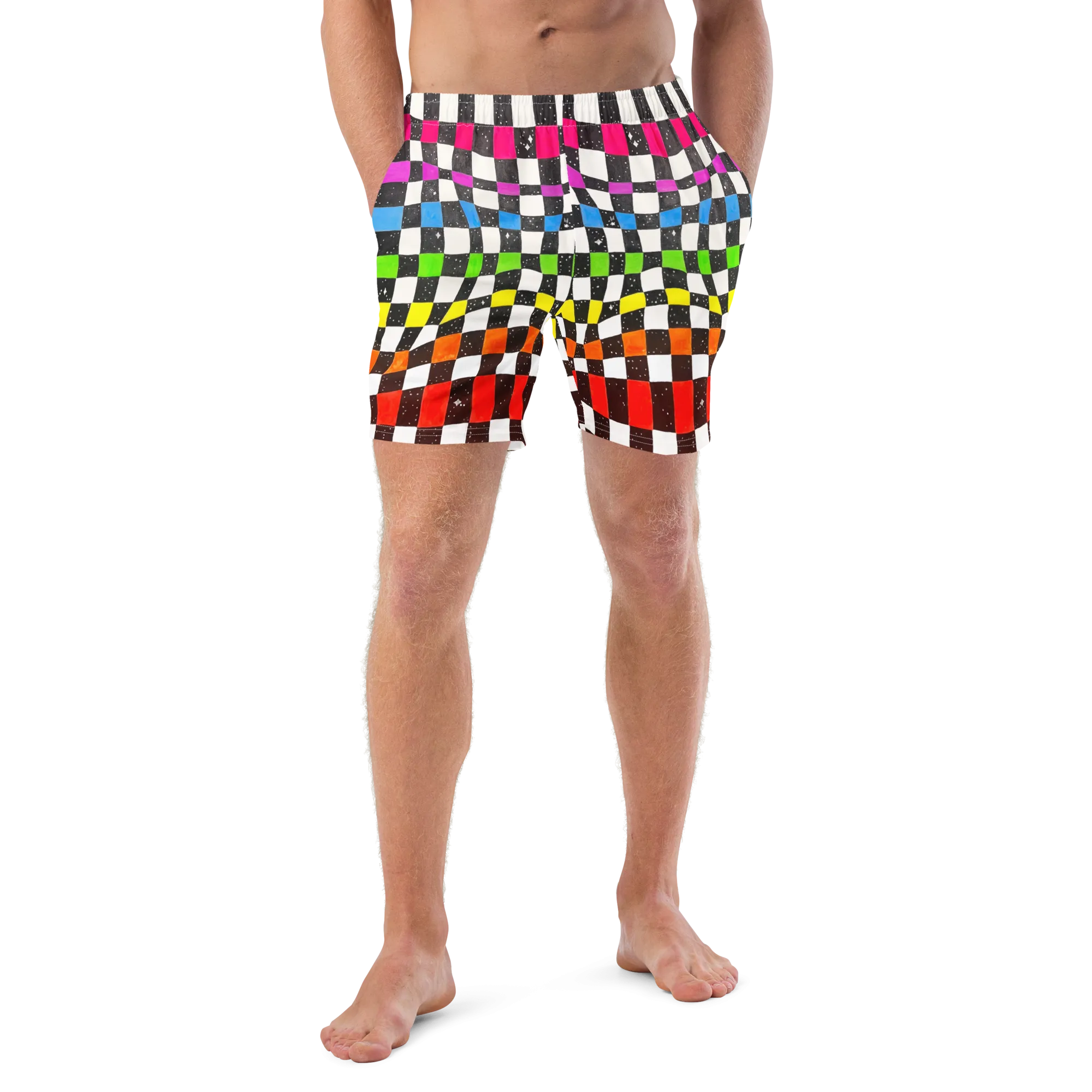 Swim Trunks ( Secret Internal Pocket)- "Space Track" Design