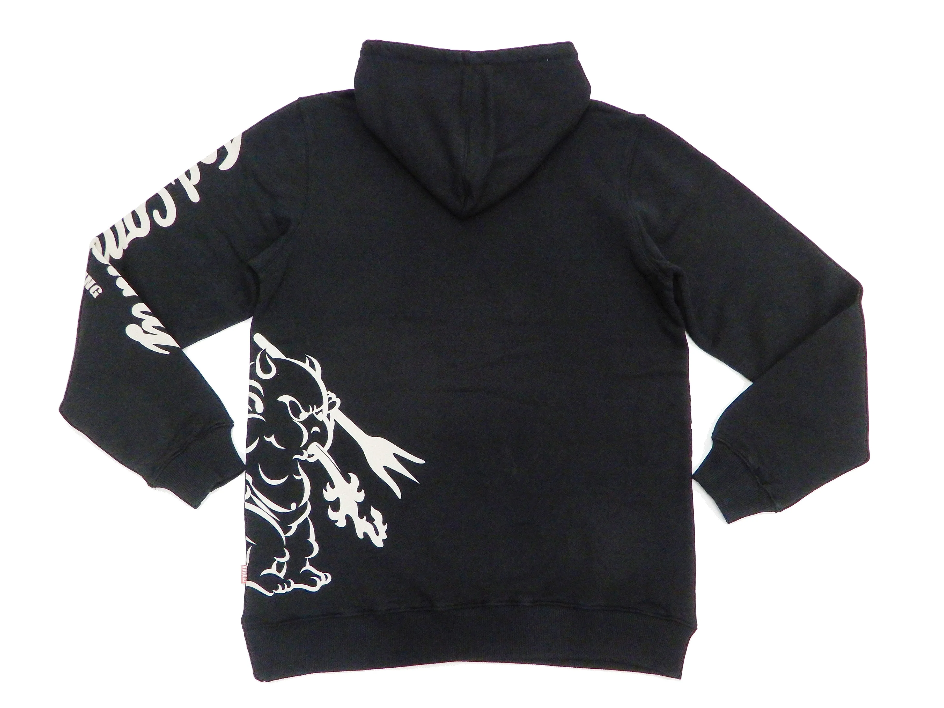 Tedman Pullover Hoodie Men's Lucky Devil Graphic Printed Hooded Sweatshirt TDPSP-101 Black