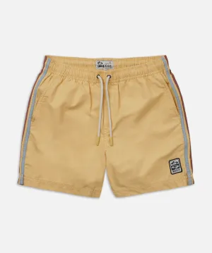 The All Day Stripe Swim Trunk - Mango