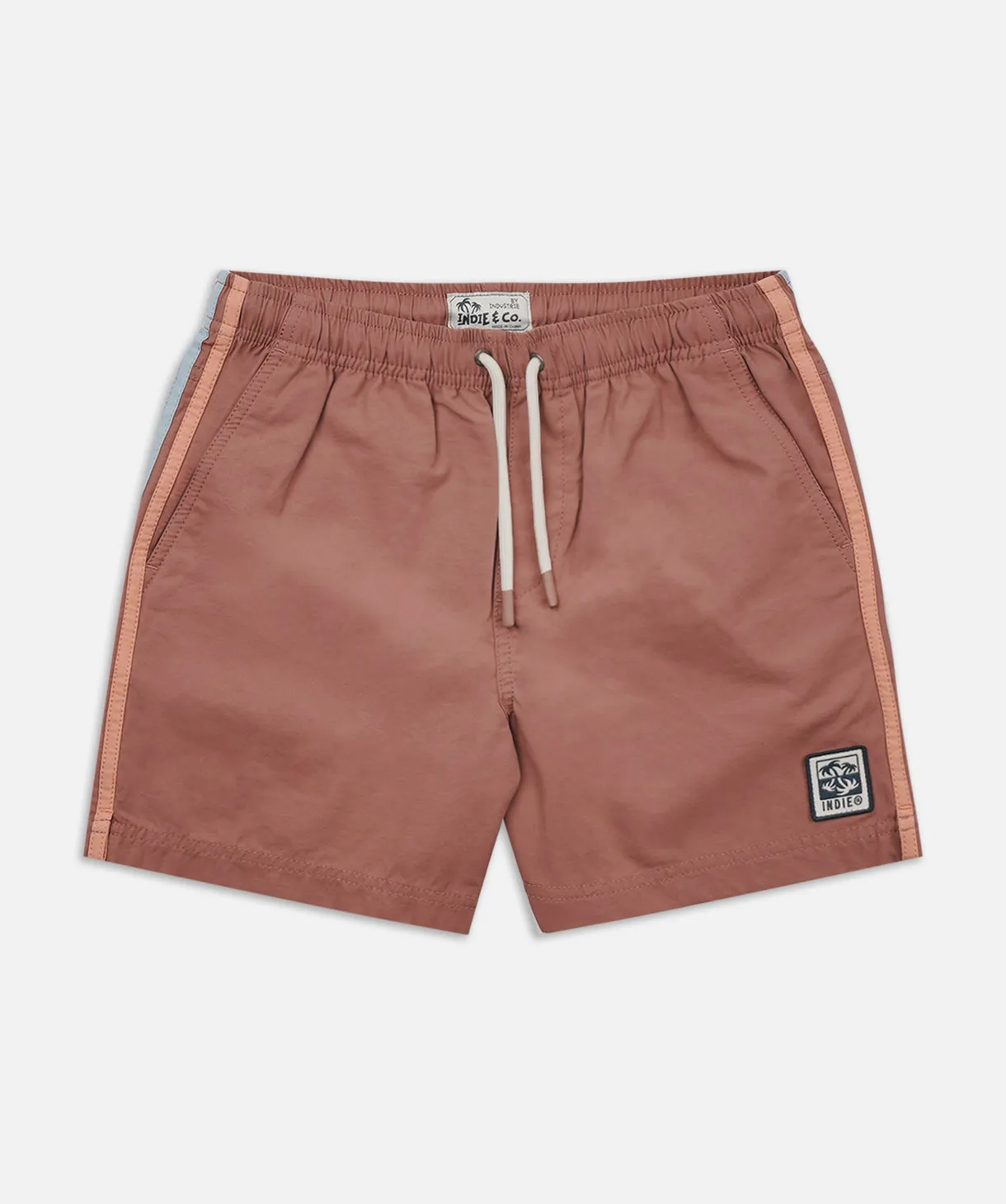 The All Day Stripe Swim Trunk - Rhubarb