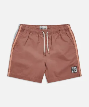The All Day Stripe Swim Trunk - Rhubarb