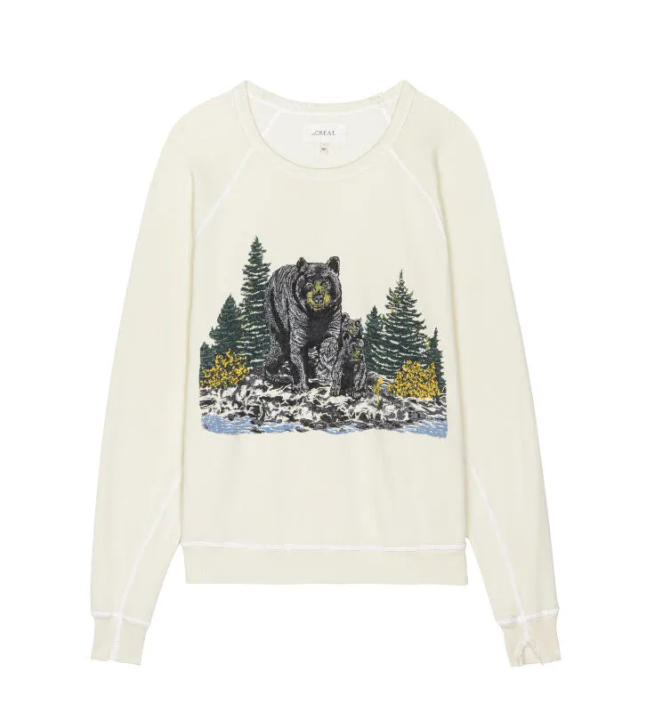 The GREAT College Sweatshirt with Black Bear Graphic