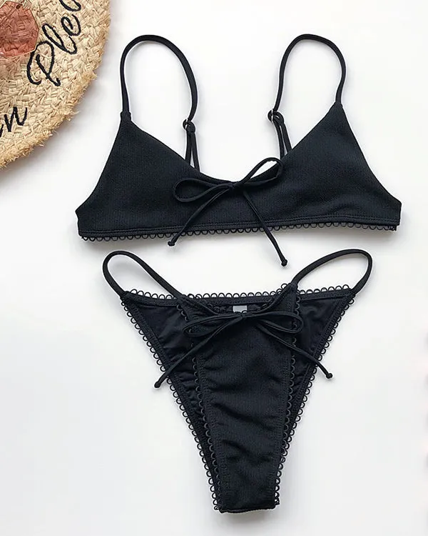 Tie Front Bikini Sets