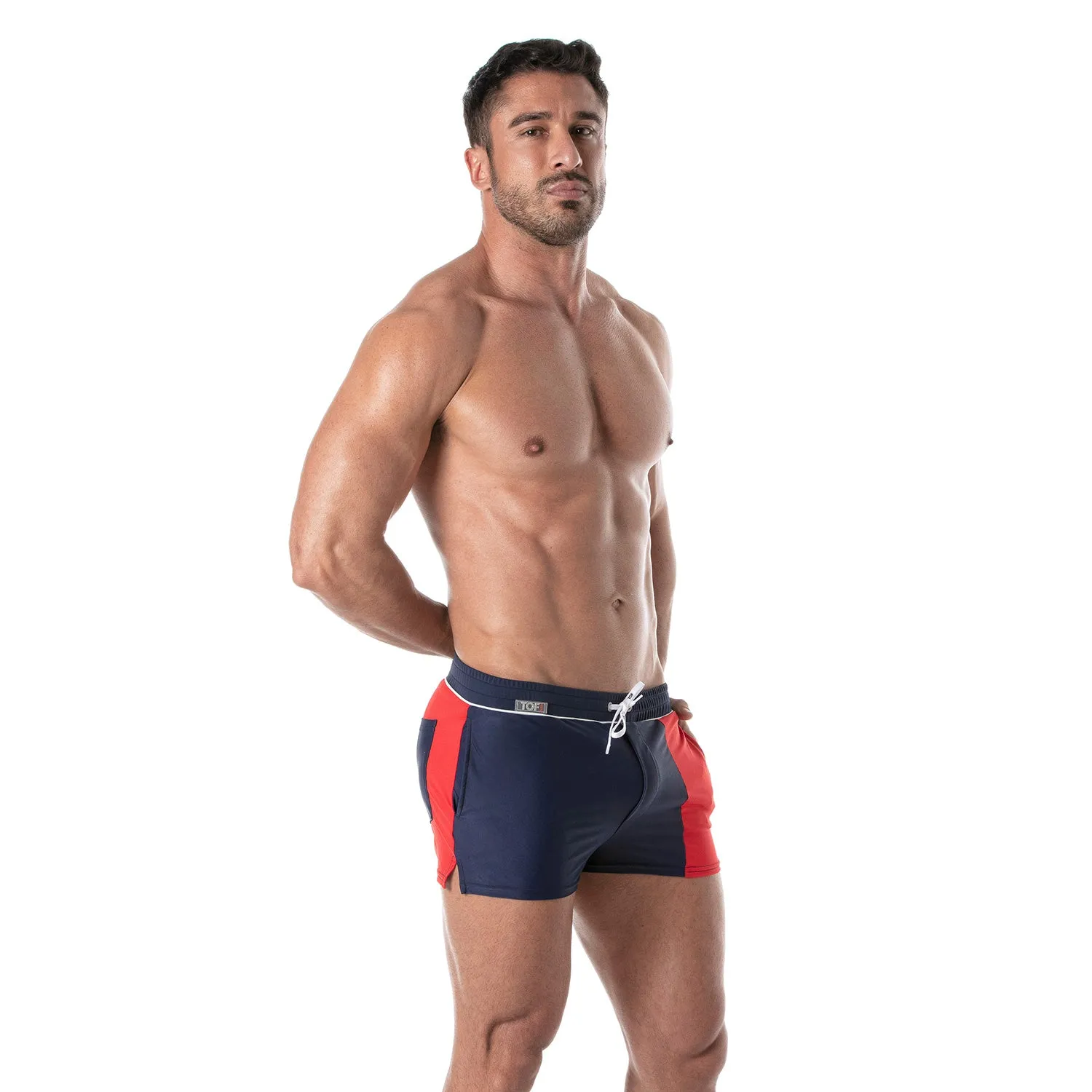 TOF PARIS HOLIDAYS SWIM SHORTS NAVY