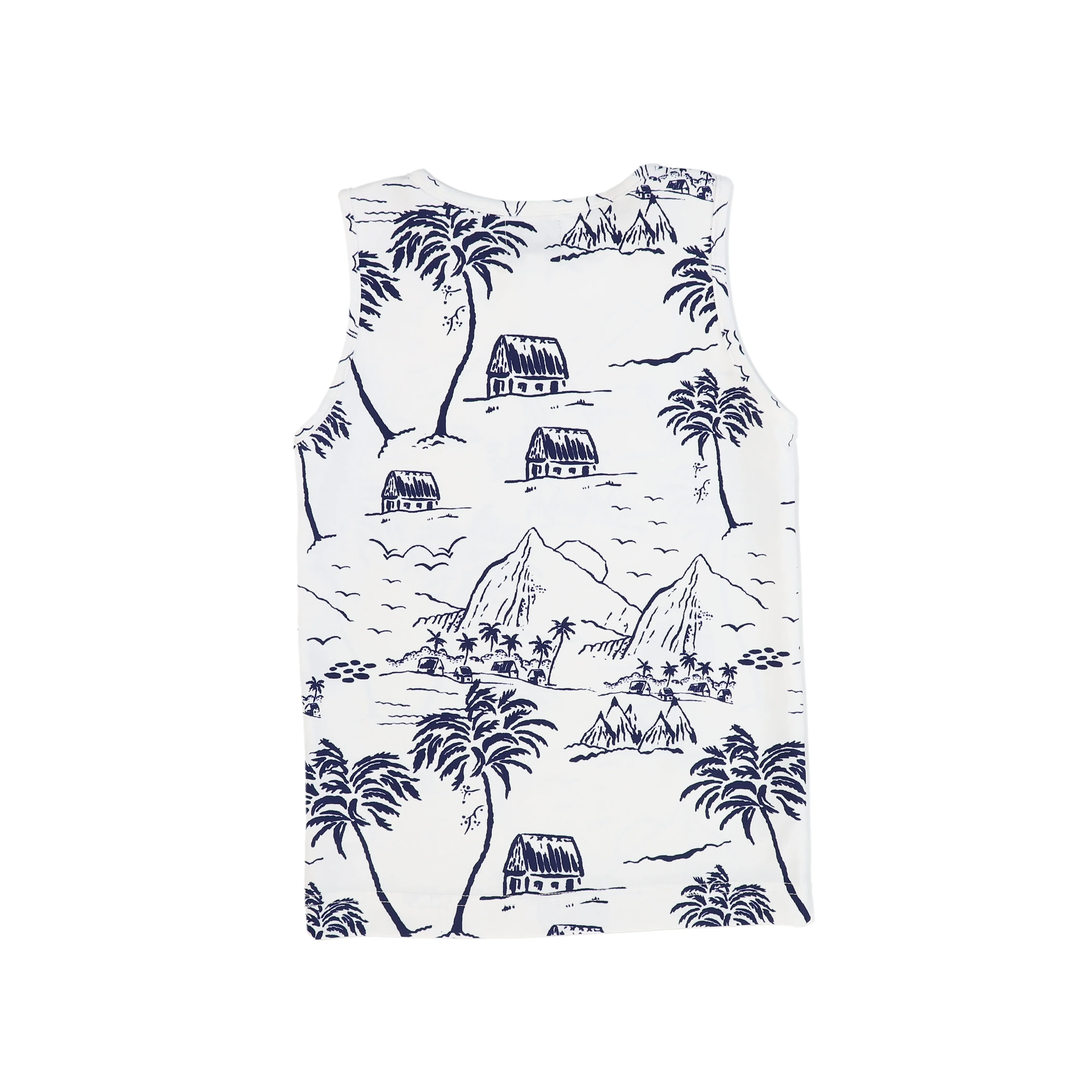 Toile Print Swim Shorts   Tank