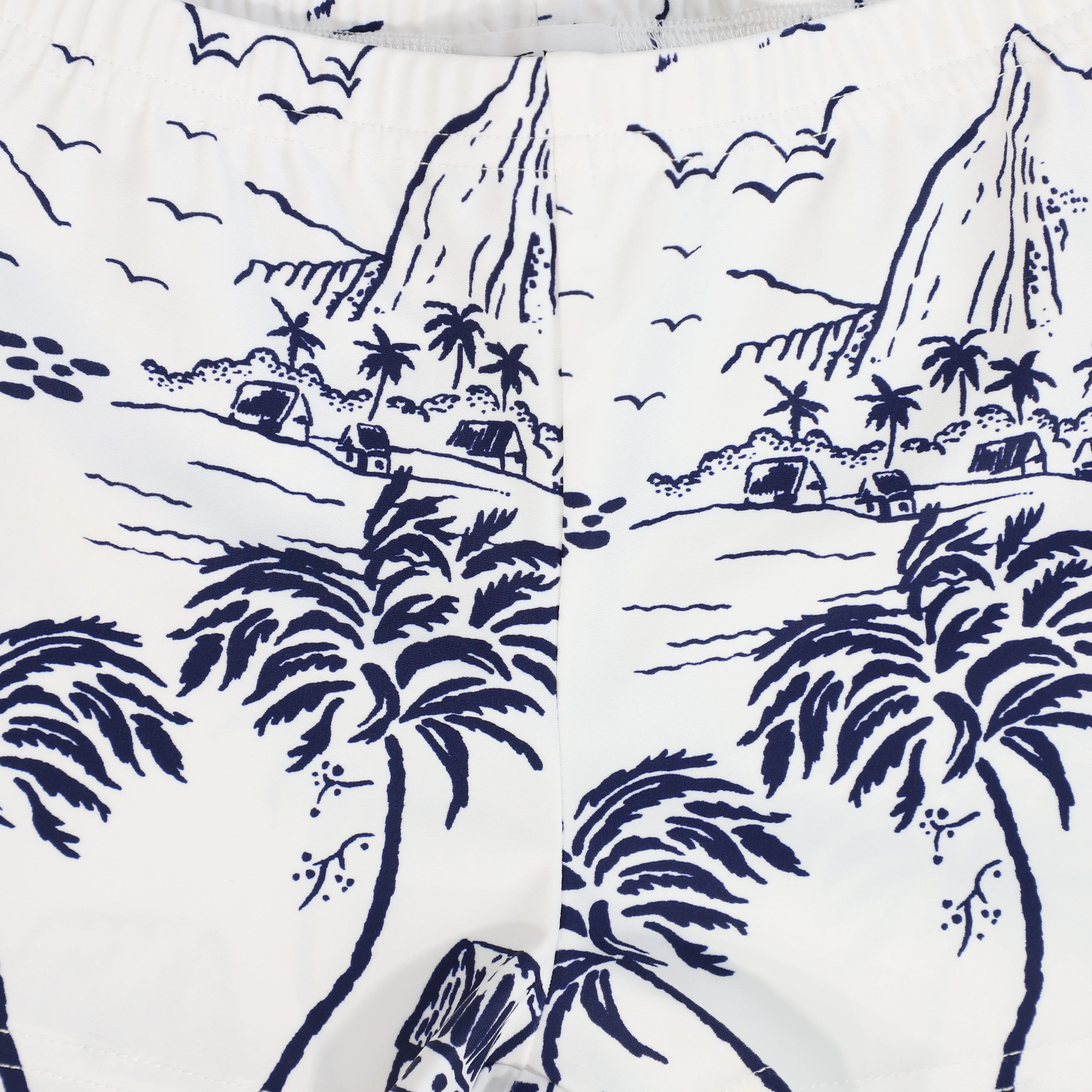Toile Print Swim Shorts   Tank