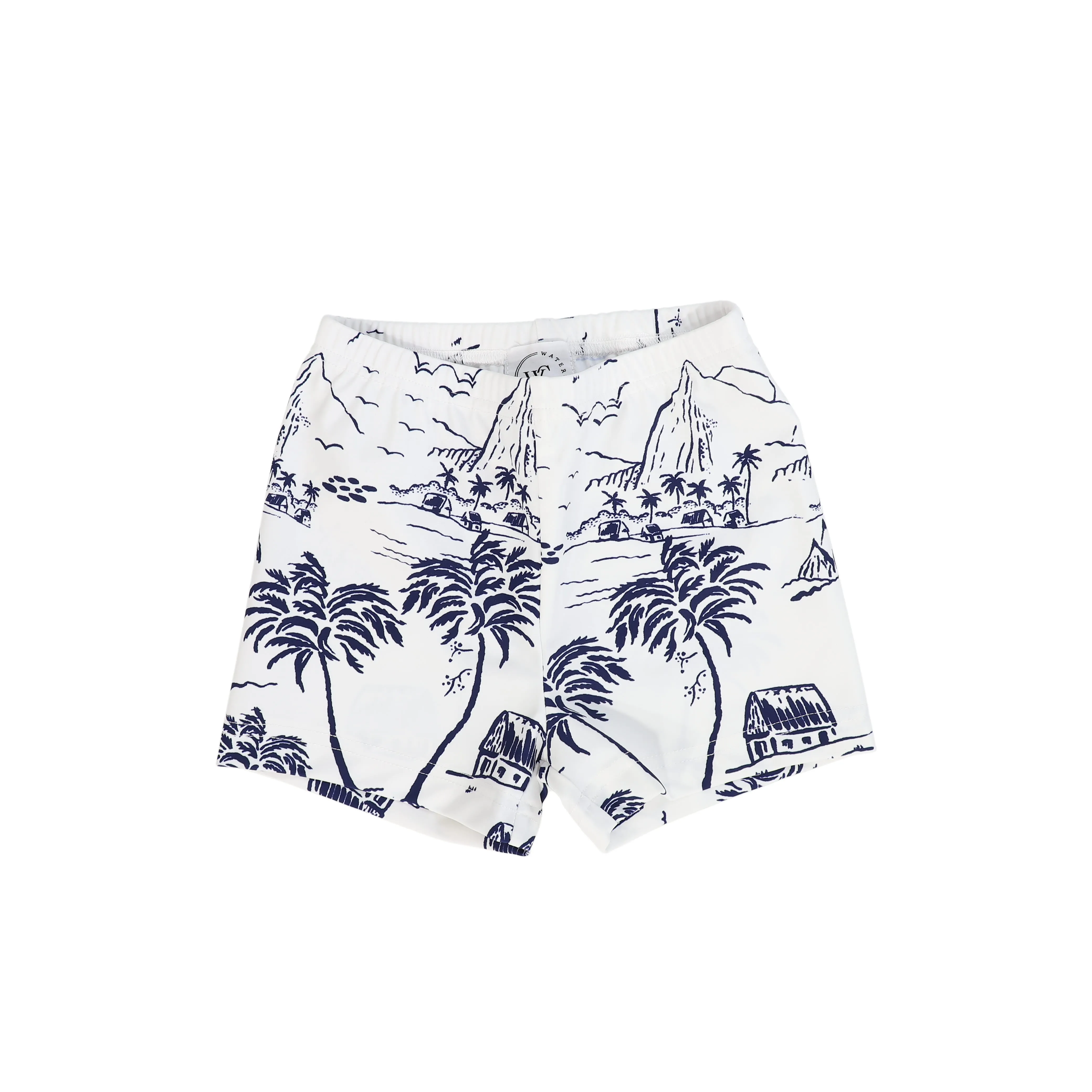 Toile Print Swim Shorts   Tank