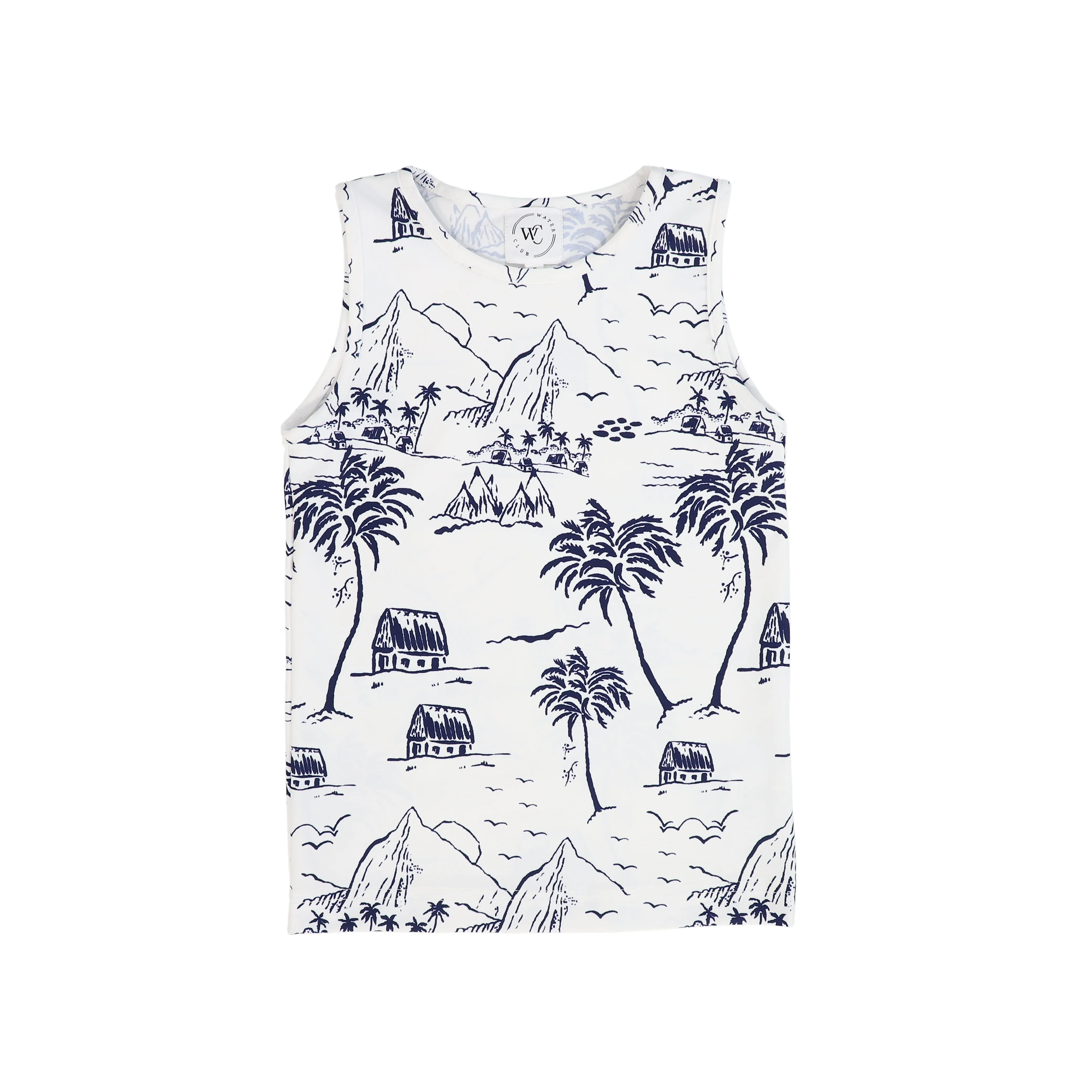 Toile Print Swim Shorts   Tank