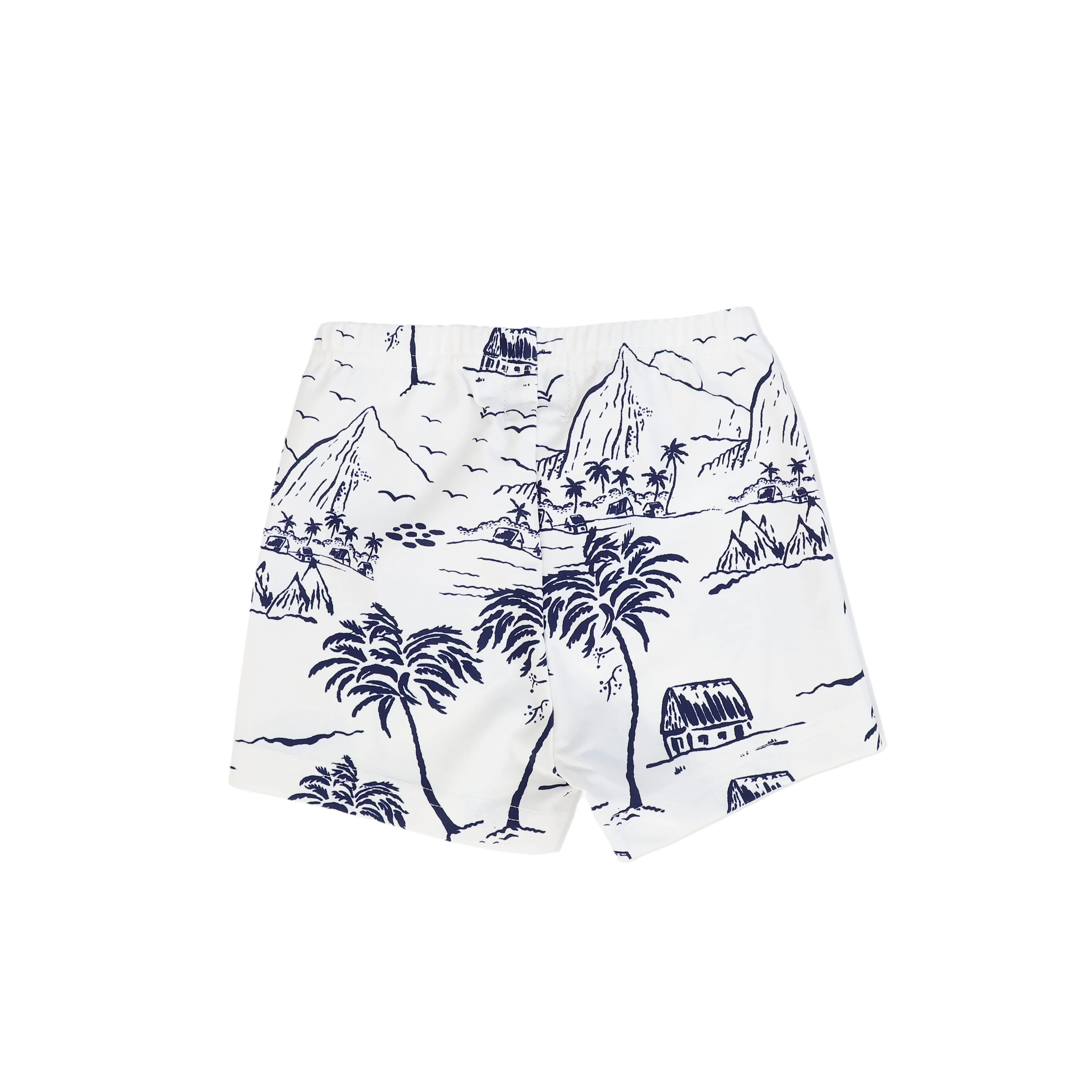 Toile Print Swim Shorts   Tank