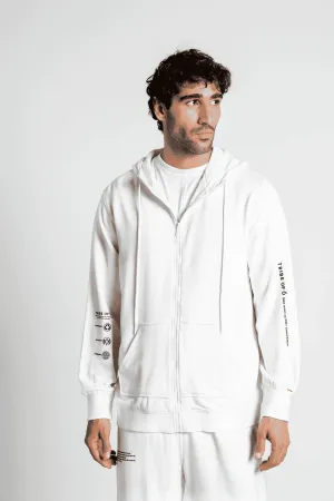 TRIBE OF 6 ANGUS BRUSHED BAMBOO ZIP THROUGH HOODIE
