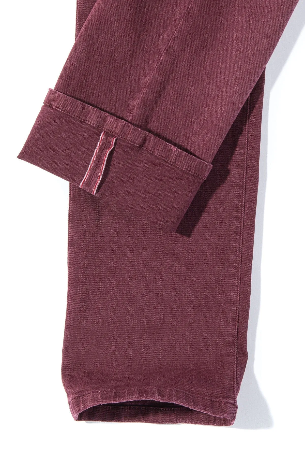 Tucson Selvedge Denim In Bordeaux