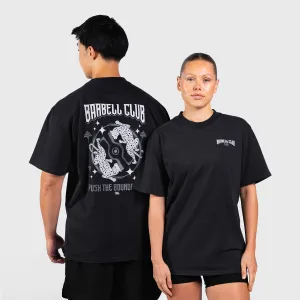 TWL - LIFESTYLE OVERSIZED T-SHIRT - BARBELL CLUB - CHEETAH/FADED BLACK