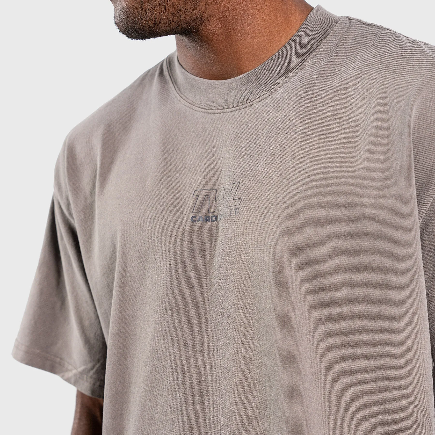 TWL - LIFESTYLE OVERSIZED T-SHIRT - FITNESS COLLECTION - CARDIO CLUB/GREY