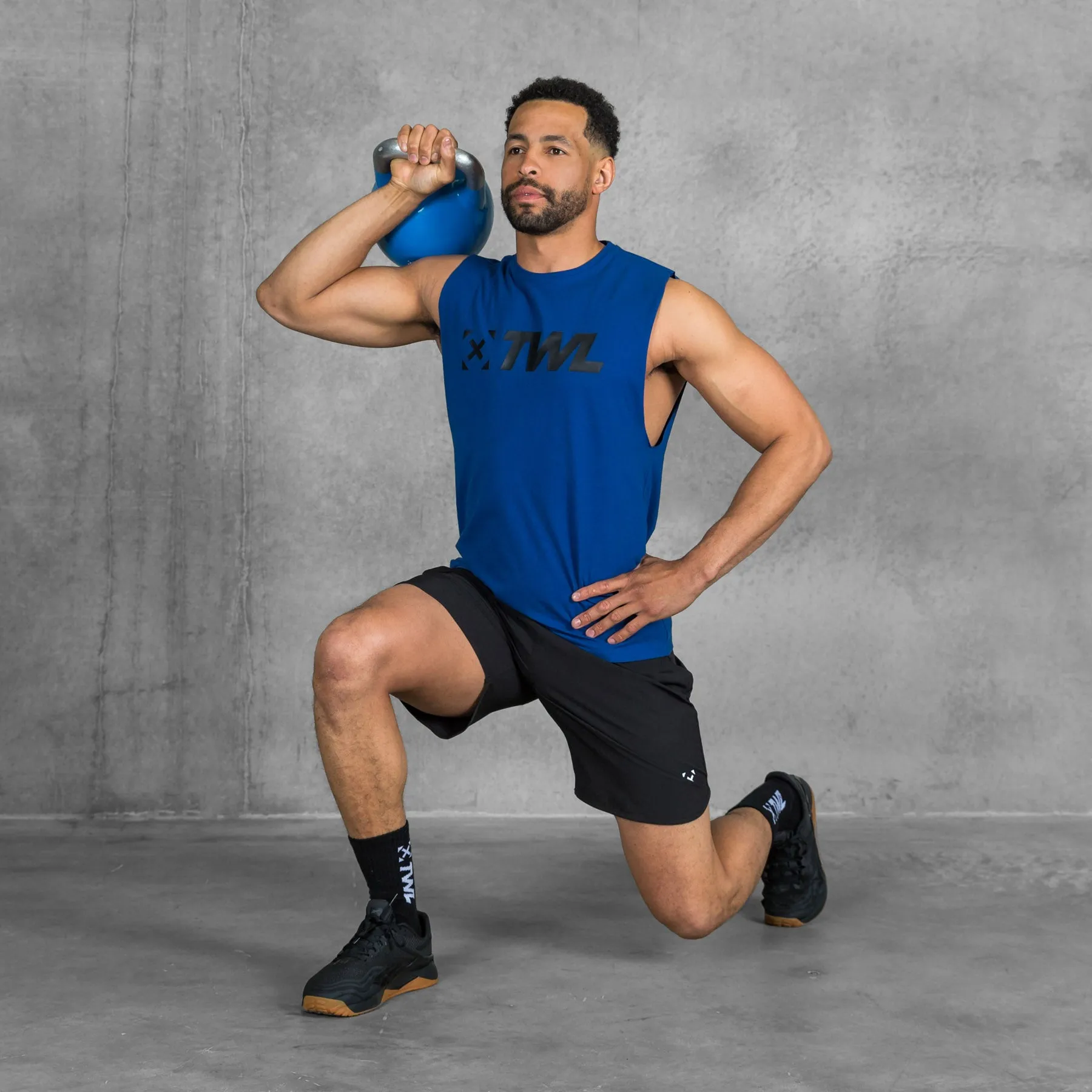 TWL - MEN'S EVERYDAY MUSCLE TANK - ATLANTIC BLUE/BLACK
