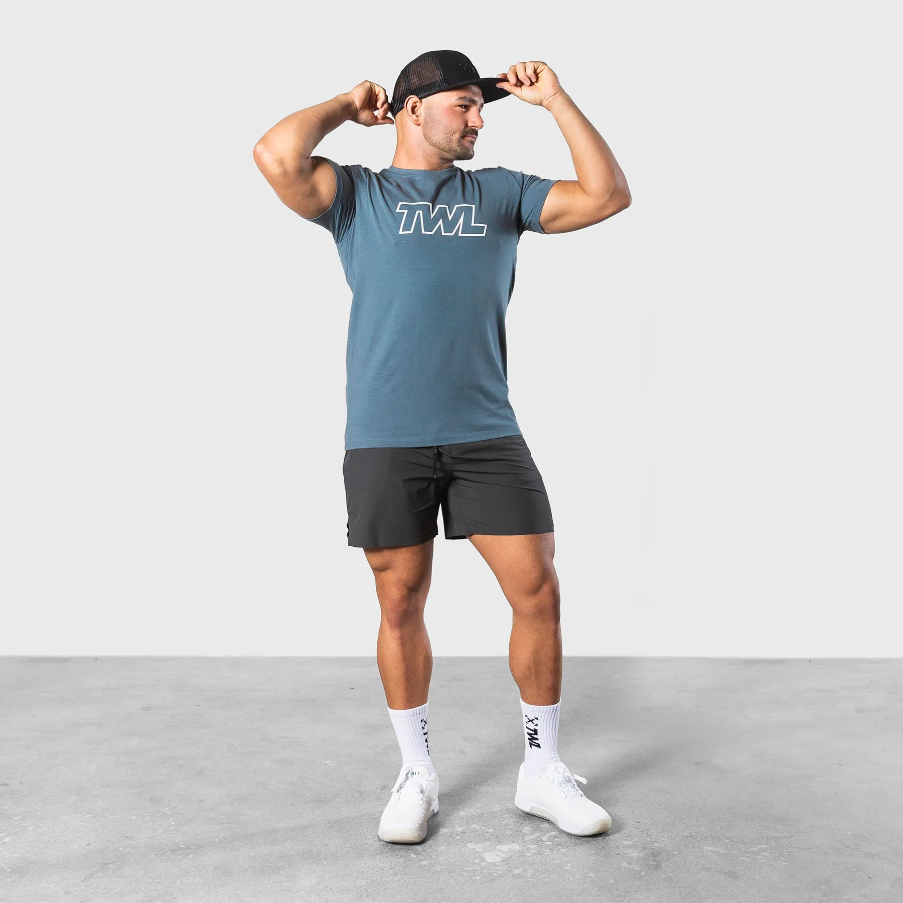 TWL - MEN'S EVERYDAY T-SHIRT - ATHLETE - PEWTER/WHITE