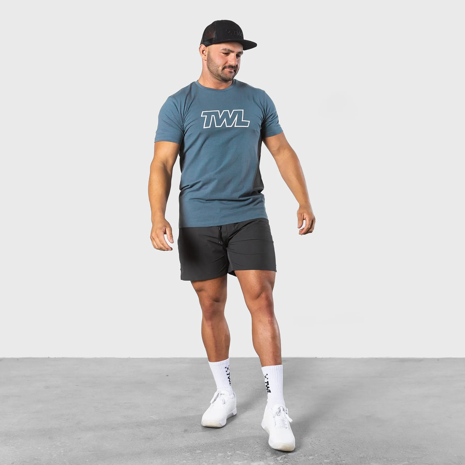 TWL - MEN'S EVERYDAY T-SHIRT - ATHLETE - PEWTER/WHITE