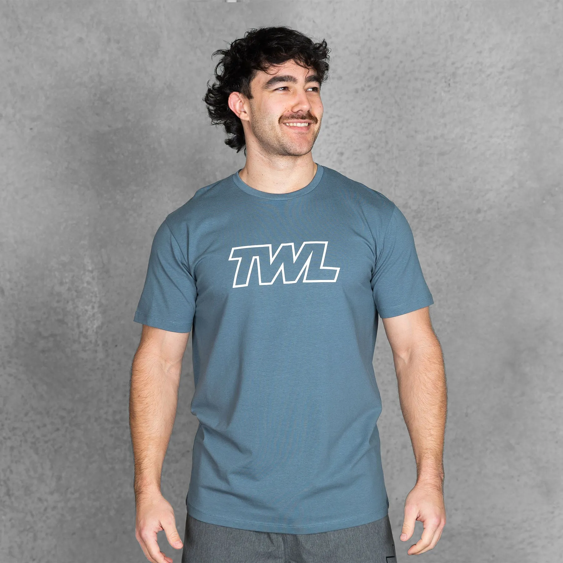 TWL - MEN'S EVERYDAY T-SHIRT - ATHLETE - PEWTER/WHITE