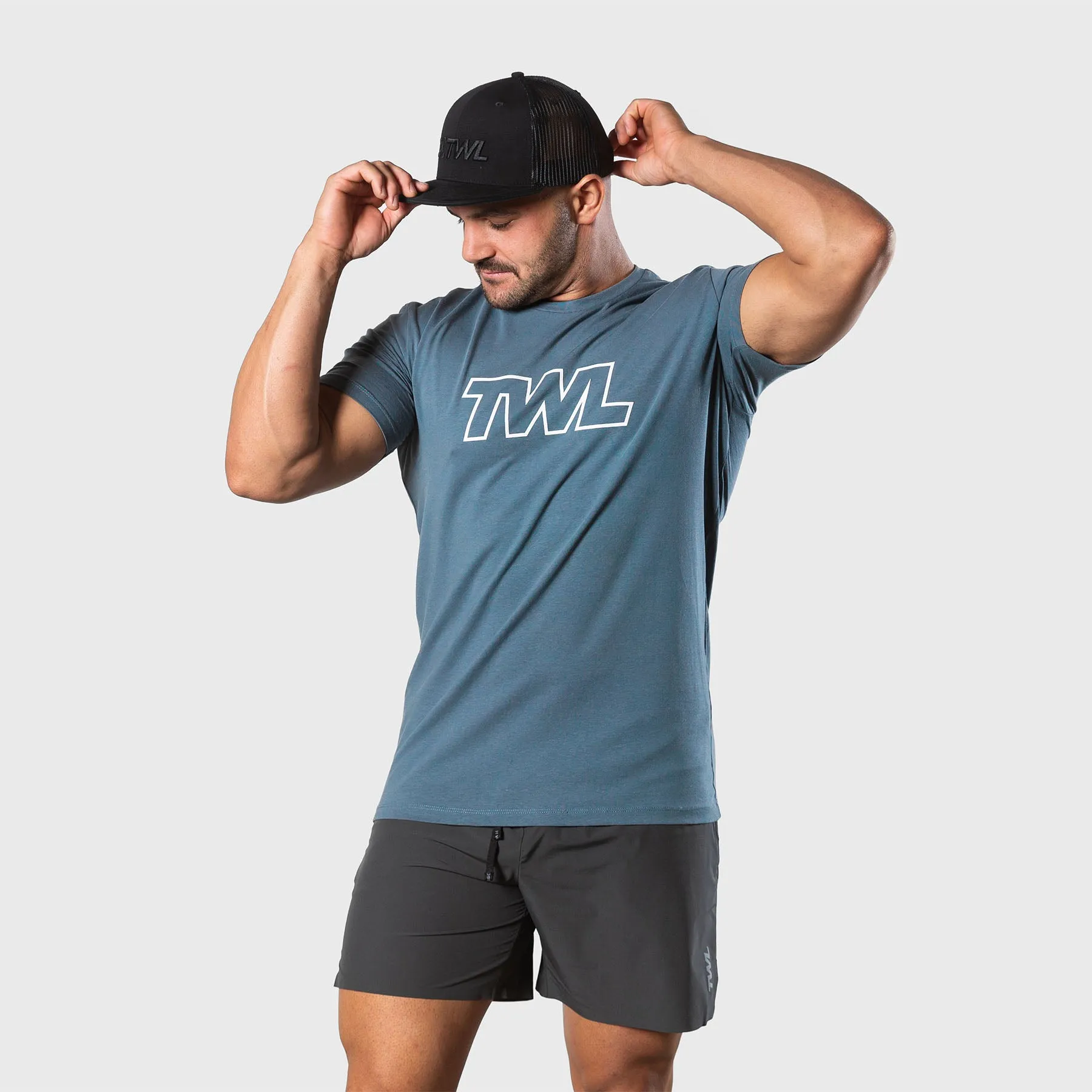 TWL - MEN'S EVERYDAY T-SHIRT - ATHLETE - PEWTER/WHITE