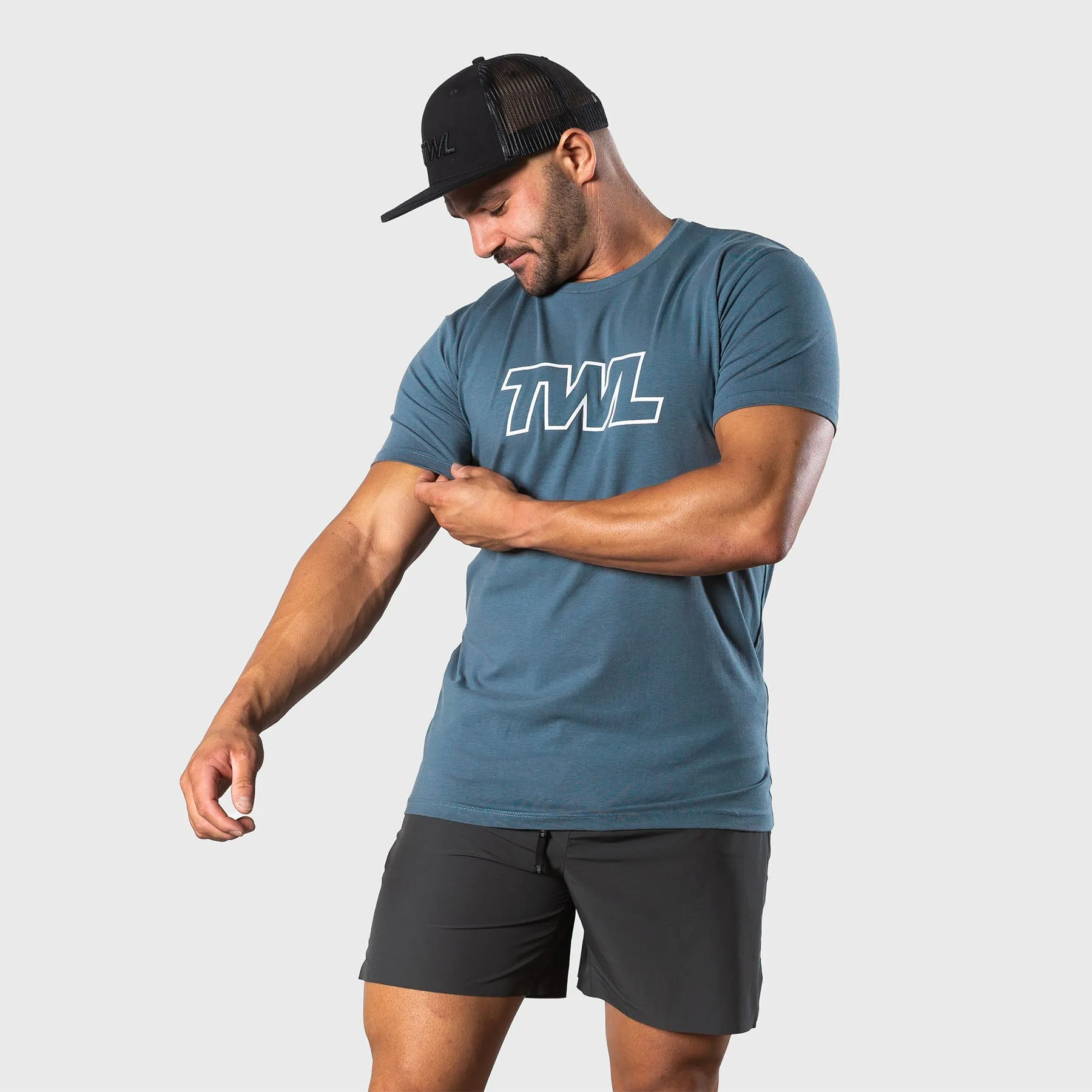 TWL - MEN'S EVERYDAY T-SHIRT - ATHLETE - PEWTER/WHITE