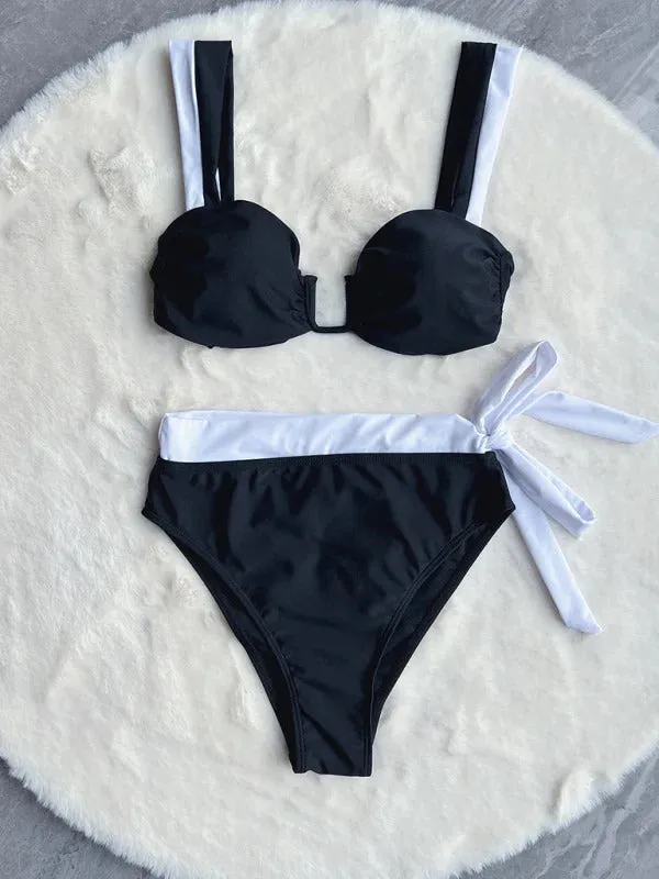 U Shape Halter Neck Two Piece Bikini