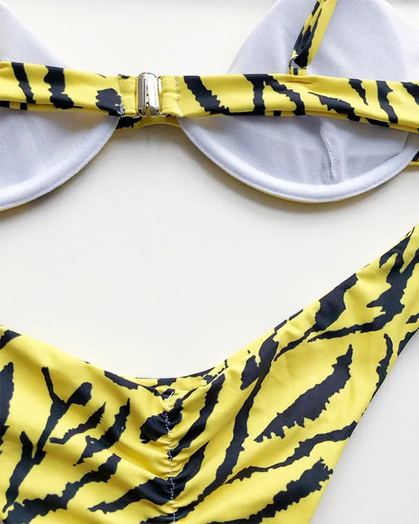 Underwire Animal Print Bikini Sets