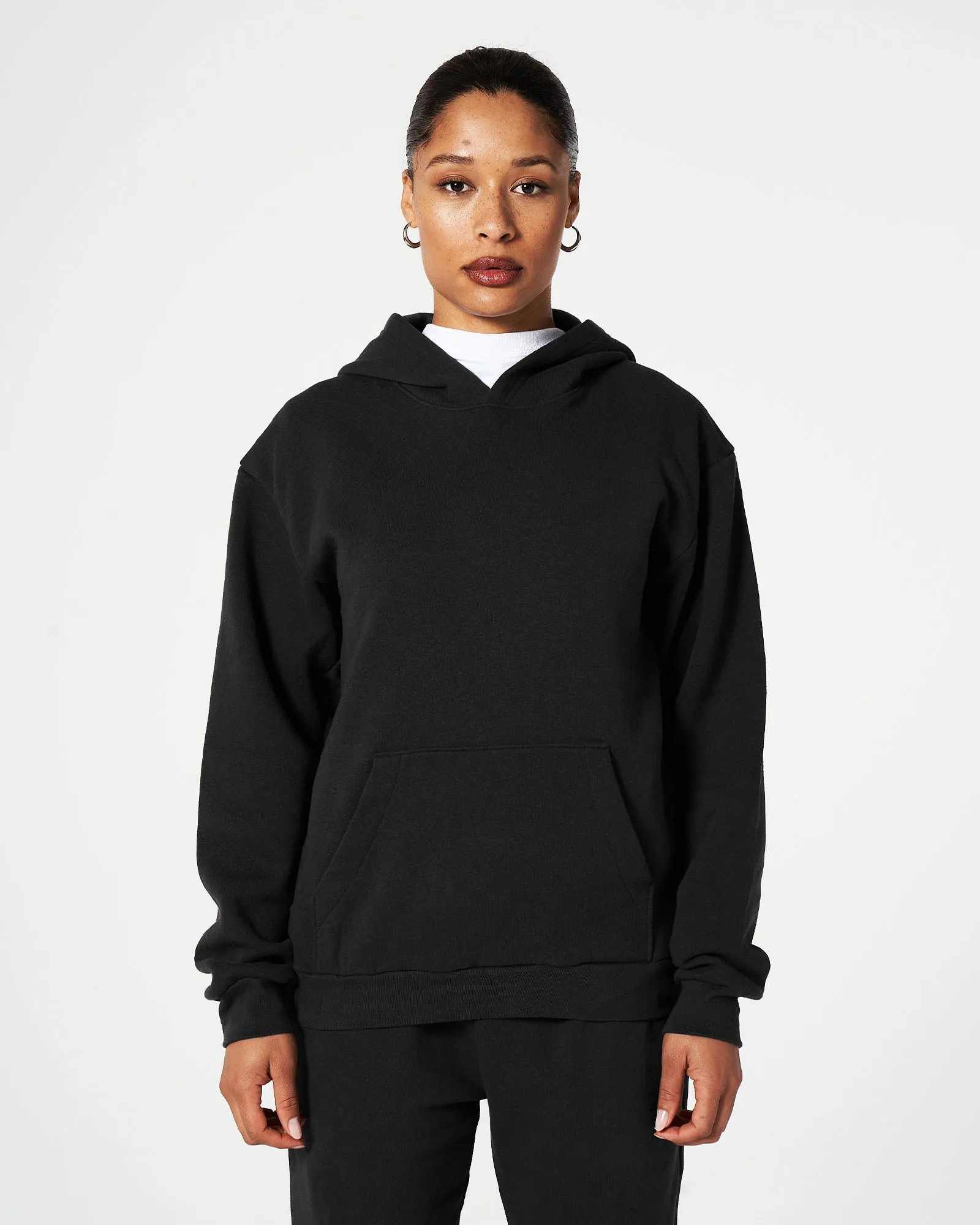 Unisex Black Tracksuit Set - American Apparel® Hoodie & Sweatpants Set